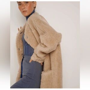Matu Winter Beige Women teddy Coat , $650 Size M-L